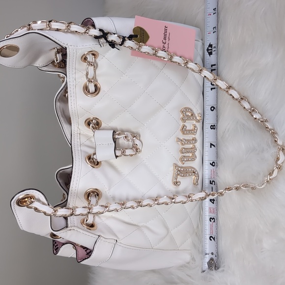Juicy Couture Angel Fashion Icon Bucket Bag with Chain and Rhinestone Detail 💎 - Picture 14 of 17
